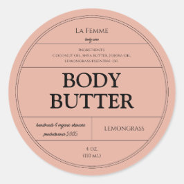 Zachte Boho Roze Cosmetische Huidverzorging Produc Ronde Sticker