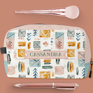 Zachte Boho Webs en Pijlen Patroon Cosmetica Tas