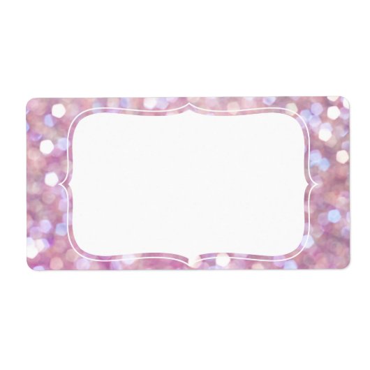 Zachte bokeh glitter schittert etiket (Voorkant)