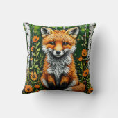🦊🌲 Zachte bosvos decoratie cadeau ✨ Kussen (Achterkant)