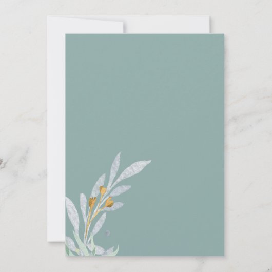 Zachte Botanica  Oefendiner Uitnodiging (Achterkant)