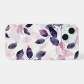 Zachte Botanische Bladeren Telefoonhoes iPhone 15 Case (Achterkant horizontaal)