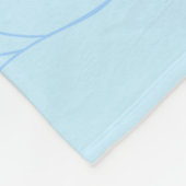 Zachte botanische blauwe bladpatroon fleece deken (Hoek)