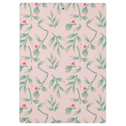 Zachte botanische bruiloft klembord (Achterkant)