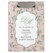 Zachte botanische bruiloft klembord (Voorkant)