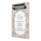 Zachte botanische bruiloft mini klembord (Angled2)