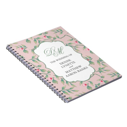 Zachte botanische bruiloft notitieboek (Rechterzijde)