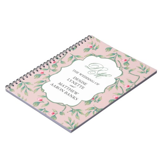 Zachte botanische bruiloft notitieboek (Linkerzijde)