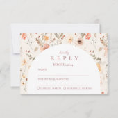 Zachte Botanische Chic Afstuderen RSVP Kaartje (Voorkant)
