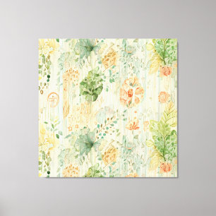 Zachte botanische droom canvas afdruk