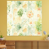 Zachte botanische droom canvas afdruk (Insitu (Woonkamer))