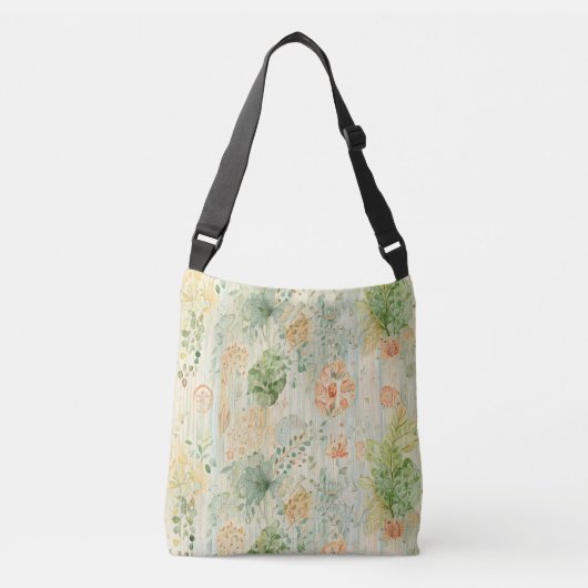 Zachte botanische droom crossbody tas (Voorkant)