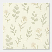 Zachte Botanische Nursery Wallpaper – Neutraal Gro Behang (Voorkant)