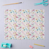 Zachte Botanische Pasen Bloem Ontwerp Tissuepapier (Craft)