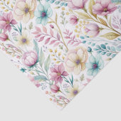 Zachte Botanische Pasen Bloem Ontwerp Tissuepapier (Detail)