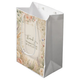 Zachte Botanische Trouwtuin Gouden Lijst Medium Cadeauzakje