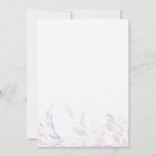 Zachte botanische verlovingsfeestfoto uitnodiging (Achterkant)