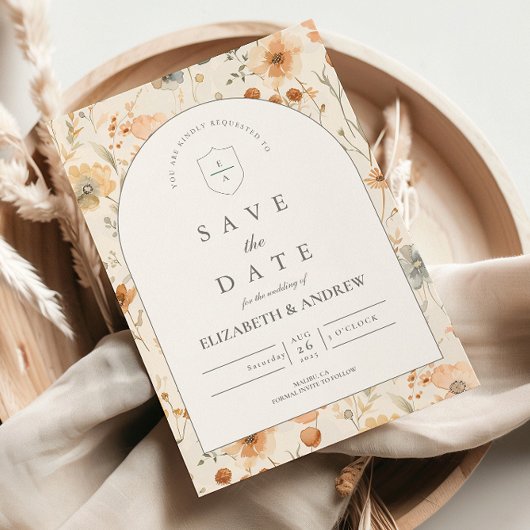 Zachte Botanische Weide Bruiloft Save The Date