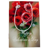 Zachte bouquet van de valentijn van rozen medium cadeauzakje (Voorkant)