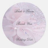 Zachte bruiloft dank u Sticker (Voorkant)