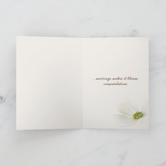 Zachte bruiloft madeliefjes kaart (Binnen)