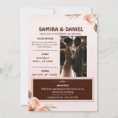  Zachte bruine en crèmekleurige rustieke bloemenfo Kaart (Voorkant)