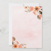 Zachte bruine en crèmekleurige rustieke bloemenfot kaart (Achterkant)