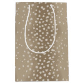 Zachte bruine Fawn Spots Medium Cadeauzakje (Voorkant)