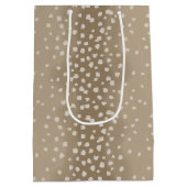 Zachte bruine Fawn Spots Medium Cadeauzakje (Achterkant)