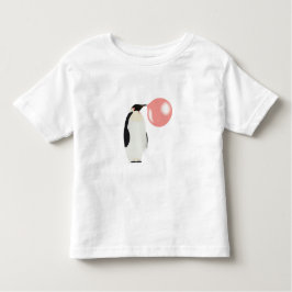 Zachte Bubble Gum Pinguïn Blaast Bubbel Kinder Shirts