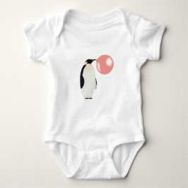 Zachte Bubble Gum Pinguïn Blaast Bubbel Romper