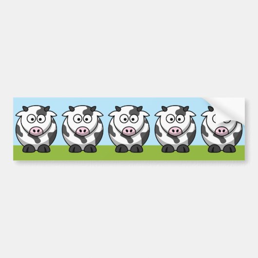 Zachte bumpersticker met kudde (Voorkant)