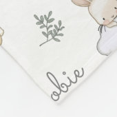 Zachte Bunnies, persoonlijke naamgreep  Fleece Deken (Hoek)