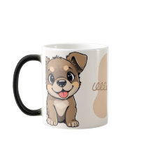 Zachte Cartoon Rottweiler Puppie Hond Witte Kerami