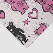 Zachte Cartoon Teddybeer Patroon Tissuepapier (Detail)