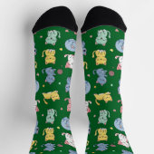 Zachte Cartoonkatpatroon Crew Soks Sokken (Top)