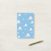 Zachte cartoonwolk patronen post-it® notes (Op bureau)