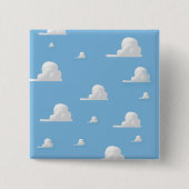 Zachte cartoonwolk patronen vierkante button 5,1 cm (Voorkant)