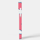 Zachte Cartoonwolk Patroon op Roze Case-Mate iPhone Case (Achterkant / Links)