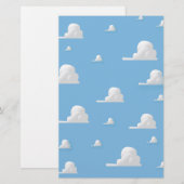 Zachte cartoonwolkpatroon briefpapier (Voorkant / Achterkant)