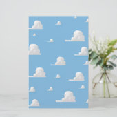 Zachte cartoonwolkpatroon briefpapier (Staand voorkant)