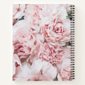Zachte Chic Blush Roze Pioenblad Botanische Bloem Notitieboek (Achterkant)