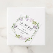 Zachte chique Lila Paarse bloemenbruiloft dank u Bedankjes Labels (In situ)