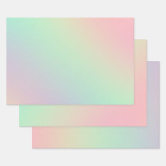 Zachte chique pastel ombre verloop inpakpapier vel (Set)