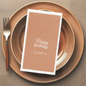 Zachte Chocolade Bruine Verjaardag Servet