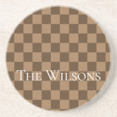 Zachte Chocolade Vierkantjes Zandsteen Onderzetter (Voorkant)