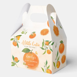 Zachte citrusbloesem Schattigee Oranje Baby shower Bedankdoosjes