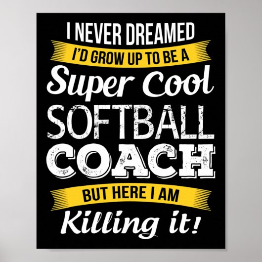 Zachte Coach Overhemd Bedankt Waardering Grappige Poster (Voorkant)