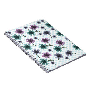 Zachte Cottagecore Bloemendessin Pastelkleurige Notitieboek