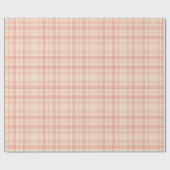  Zachte Crème en Blozende Roze Plaid Cadeaupapier (Vlak)